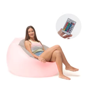 SILLON HINCHABLE CON LED MULTICOLOR Y MANDO