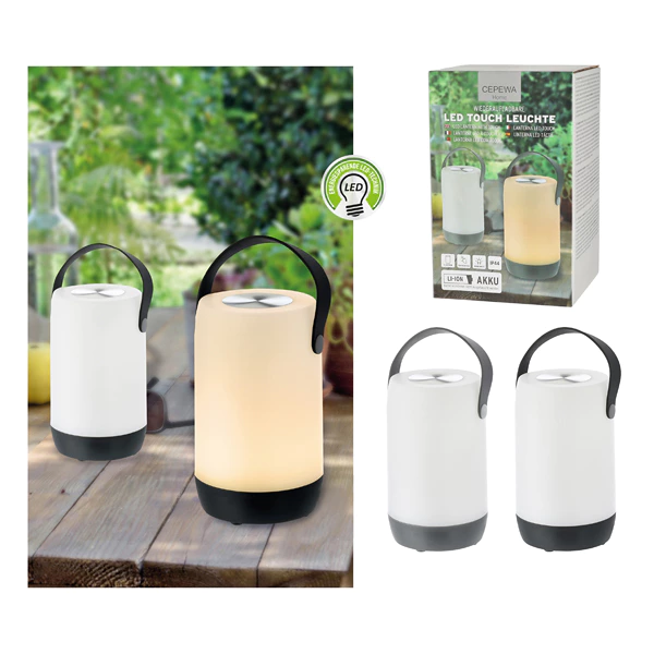 LED TACTIL 3000K IP 44 RECARGABLE