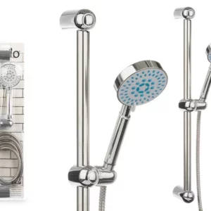 SOPORTE  DUCHA GRANDE MANGUERA 2M BASE GRIS