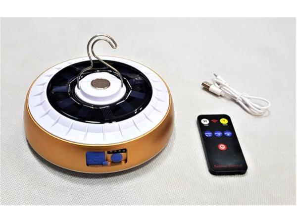 LAMPARA LED REDONDA 2400MAH CON ENERGIA SOLAR