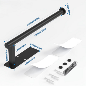 SOPORTE TOALLA NEGRO