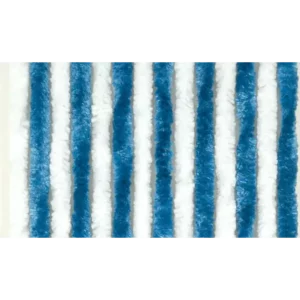 CORTINA TERCIOPELO 560 X 1850 AZUL-BLANCO