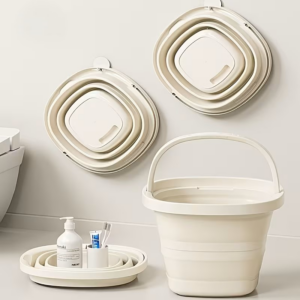 CUBO PLEGABLE COLOR CREMA GRANDE