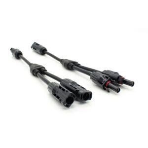 PAR CONECTORES MC4 EN Y CON CABLE (CONEXION DOS PANELES EN PARALELO)